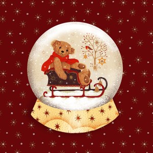 VALERIE GREELEY VG1061 TFHRA Christmas bear snow globe