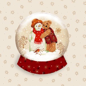 VALERIE GREELEY VG1062 snowman globe