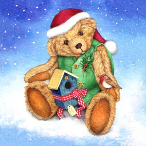VG0291 B Christmas Birdie Bear