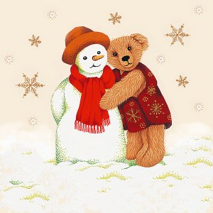 VG0445  B Bear with snowman