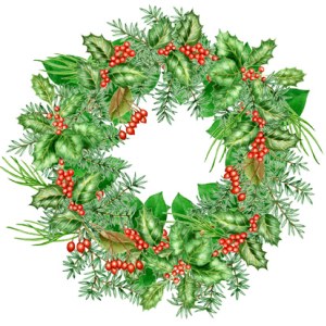 VG0725 Holly wreath PLX