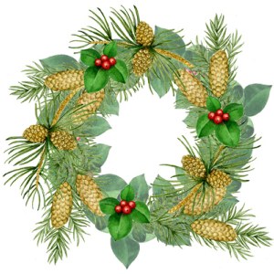 VG0726 pine wreath PLX