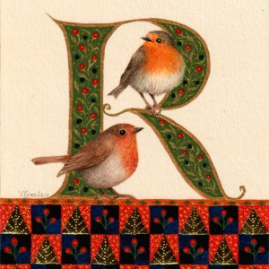 VG1114 letter R Lombardic robin R