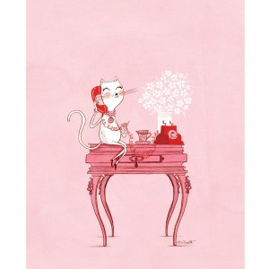 AR ATS0070Cat on desk nattering