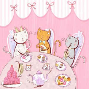 AR ATS0072GlamouCatTeaParty PLGWW