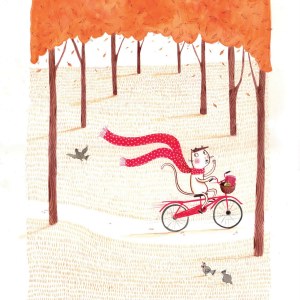 AR ATS0073Autumn Cat on bike