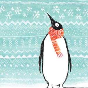 LMK0082penguinorangescarfTFHRA Y