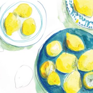 LMK0200lemonsonthreeplates PLPDPRownwallart Y