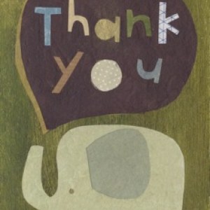 AR MIQ0034 thank you green elephant