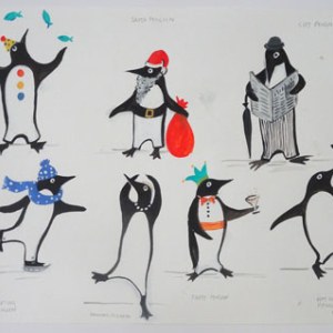Sarah Campbell SCD0369 Christmas penguins