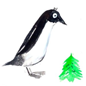 SCD0447 penguin and tree