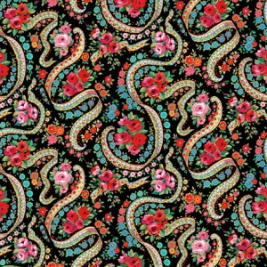 SCD0639 ribbons & roses black GALA JOYFUL