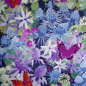 SCD0006  sea holly, original paintied card 16