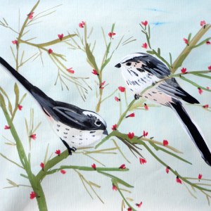 Sarah Campbell SCD0532 2 longtailed tits outside my window