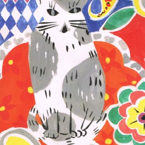 SCD0030 patterned cat, detail from a larger