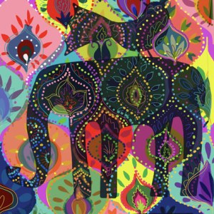 SCD0420 decorative elephant, ipad