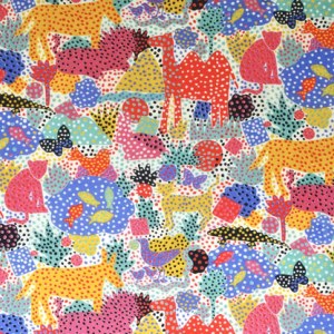 SCD0423 dotted animals, fabric '81  repeat   loved