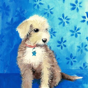 SCD0425 Morris, puppy , painting