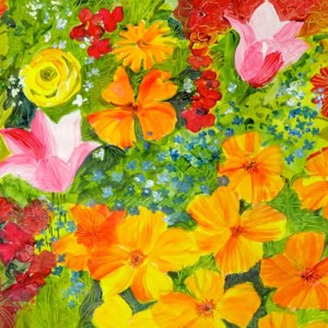SCD0090 spring flowers, inks on paperJPG