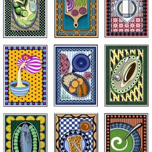 Nine Foodie cards