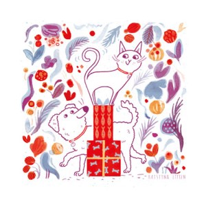 Kristyna LittenAR KRL0195 Card dog and CAt