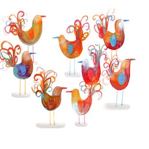 AR KRL0058 colourful birds