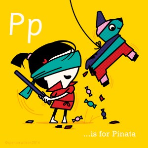 MPA0055 P is for Pinata modernABC