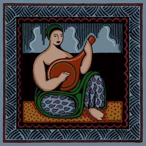 Cressida Bell CIB0314Woman & Mandolin colour