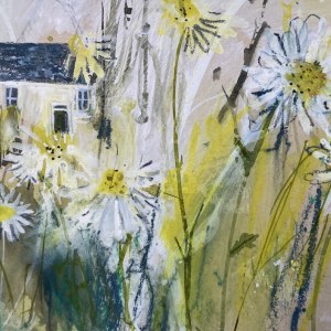 Jane Askey ASK1003CottageGardenWithOxEyeDaisiesTFHRA