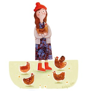 Kristyna Litten AR KRL0225 Woman chickens copy