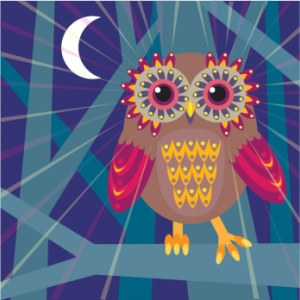 Patternistas SZC0113 owl and moon