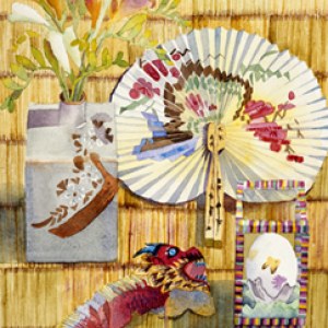 AR DLE0011 Dragon and Fan- Diana Leadbetter